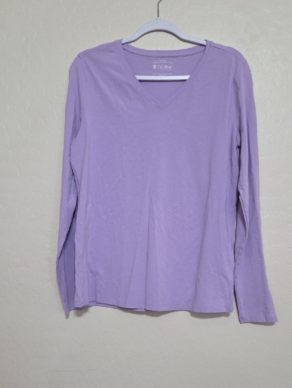 Coolibar Lavender V-Neck Long Sleeve Sun Shirt